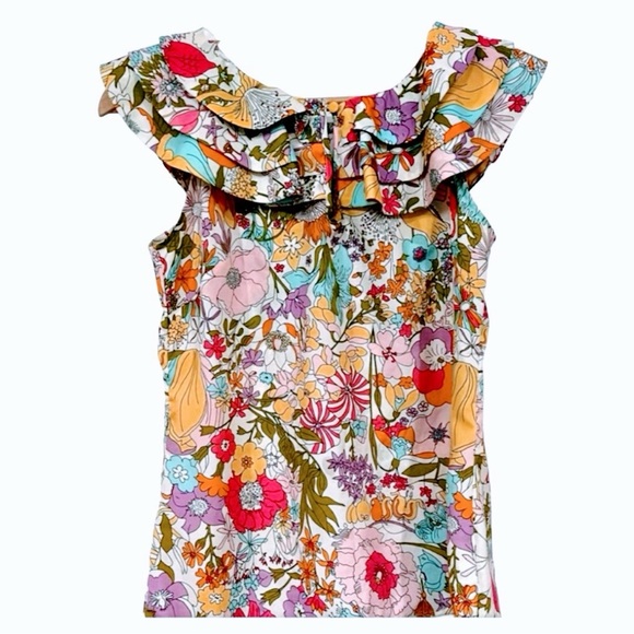 Liberty of London for Target Tops - Liberty of London for Target Floral Ruffle Neck Blouse Sleeveless Top Size Small